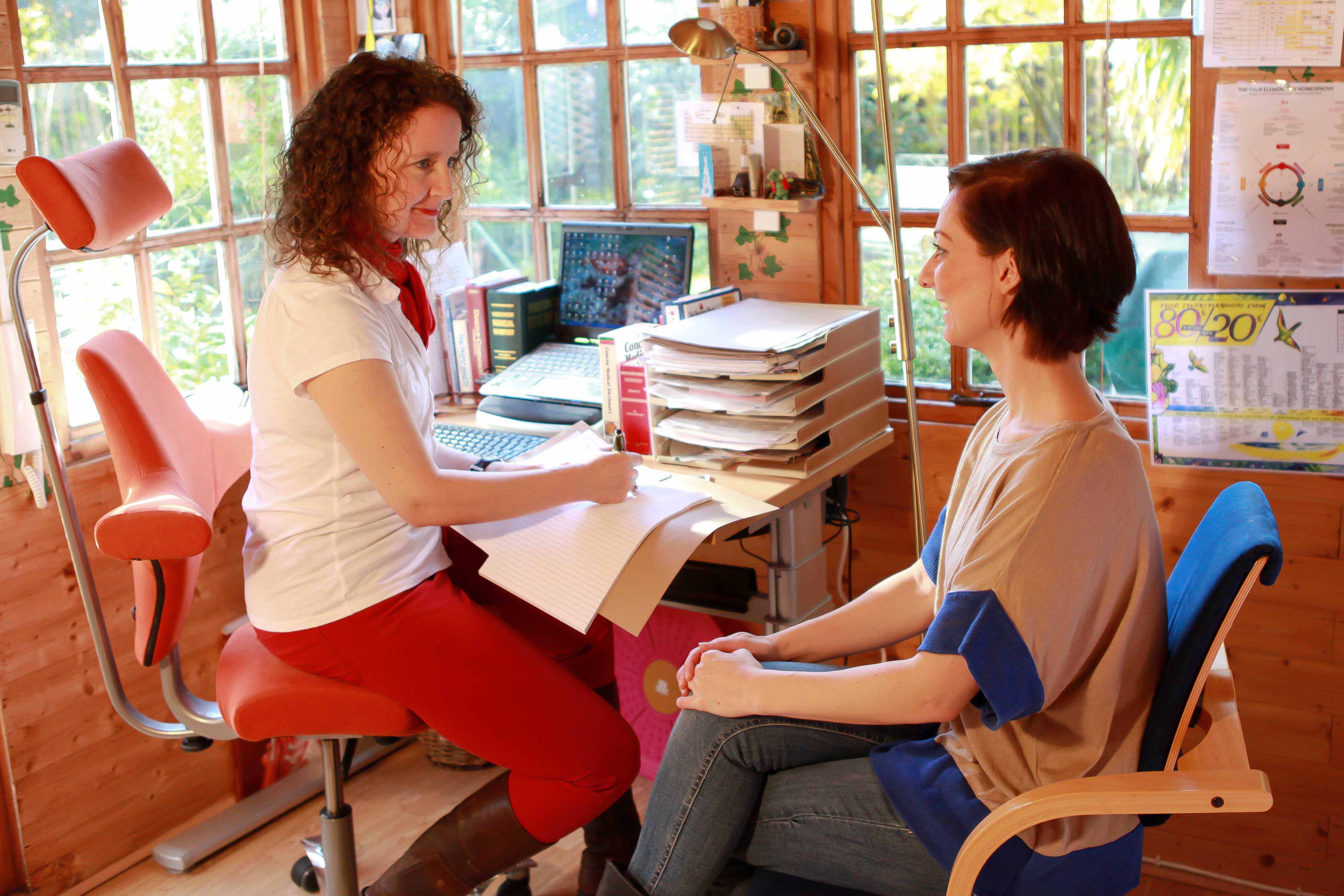 emma at work with a patient